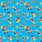 Nintendo® Mario Blue Retro Super Mario World Cotton Fabric